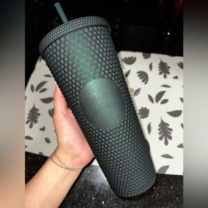Green Starbucks tumbler